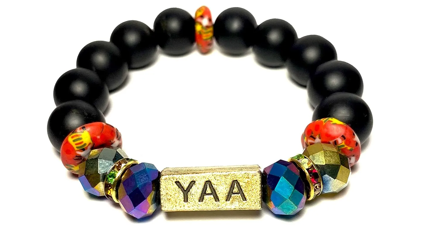 Traditional African Day-Born Name Bracelets For Women (Red, Yaa (Thursday))
