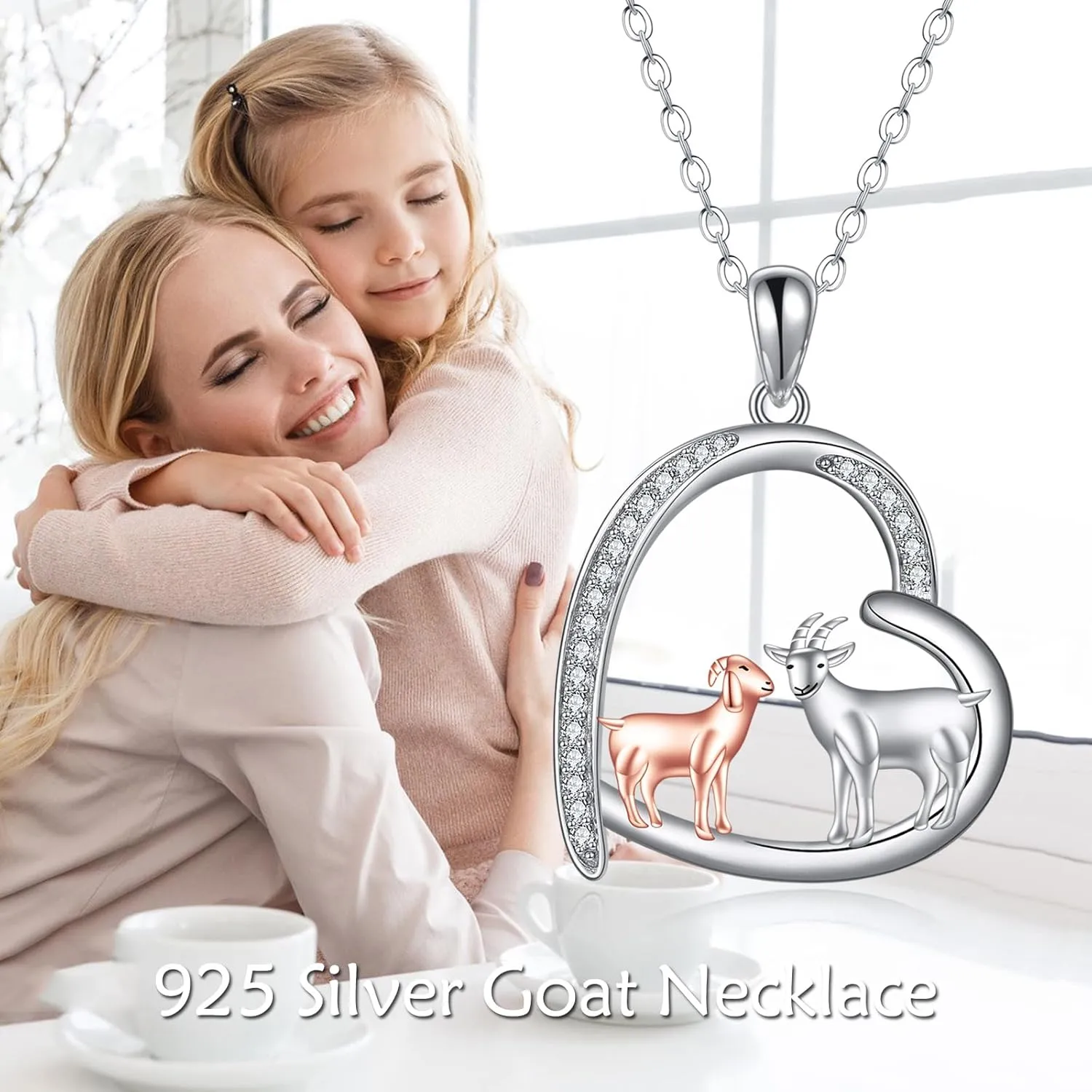 Turtle Deer Necklaces 925 Sterling Silver Elephant/Deer/Turtle/Fox/Hedgehog/Koala/Otter/Rhinoceros Mother Gifts for Women