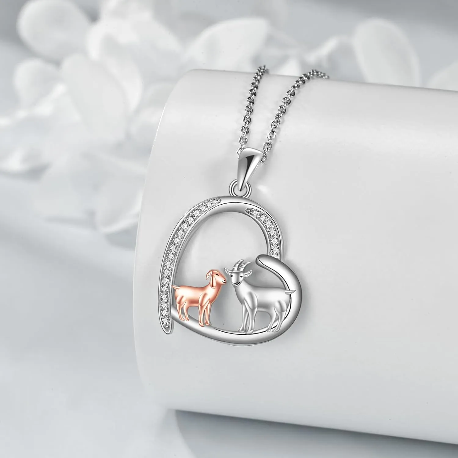 Turtle Deer Necklaces 925 Sterling Silver Elephant/Deer/Turtle/Fox/Hedgehog/Koala/Otter/Rhinoceros Mother Gifts for Women