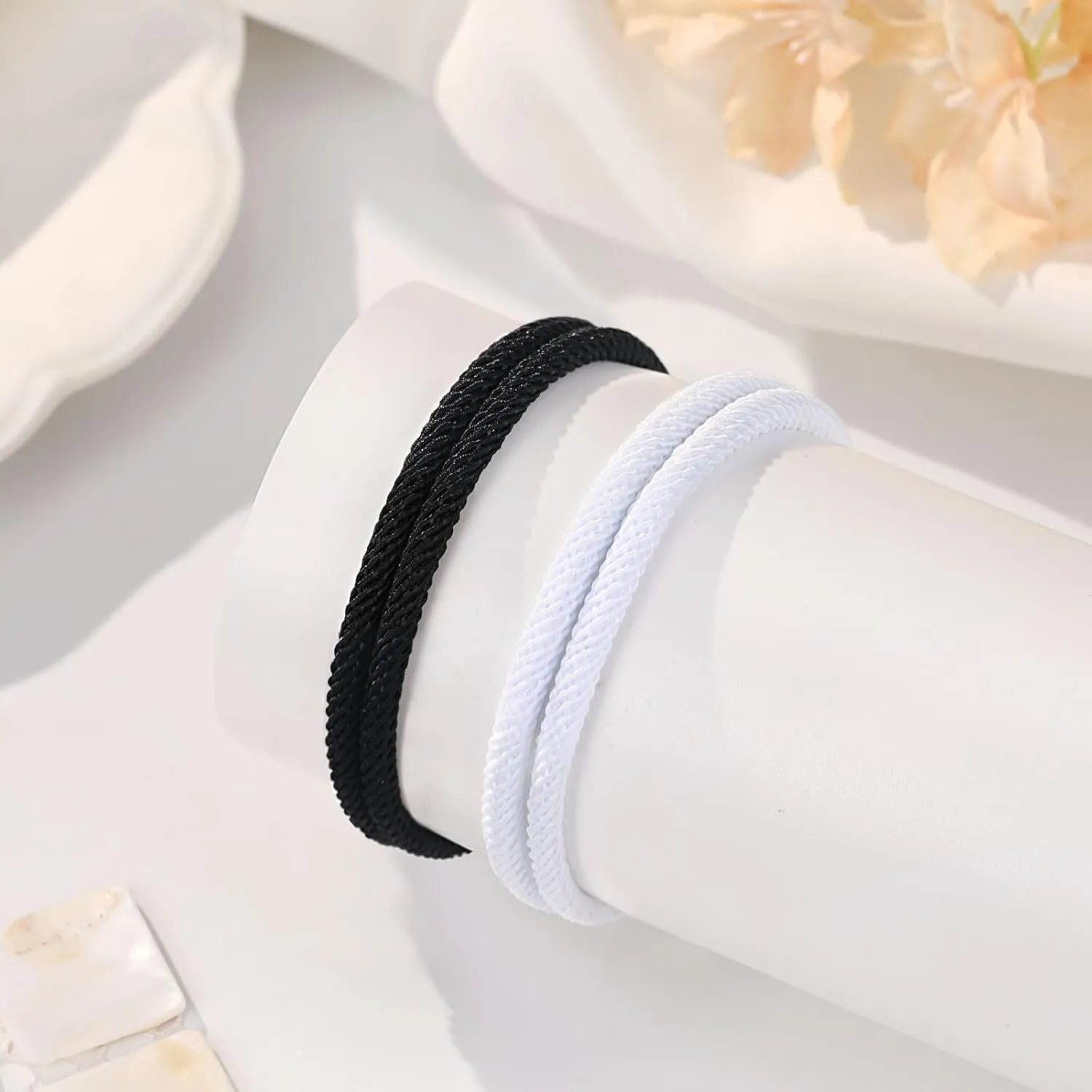 UNGENT THEM Adjustable Rope Couples Bracelets for Men, Boyfriend, Girlfriend, Soulmate, Husband, Wife - Anniversary Valentines Birthday Gifts for Him and Her