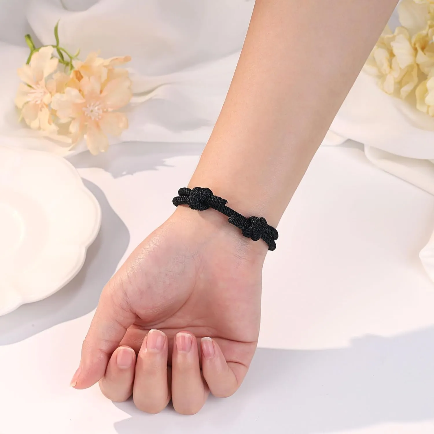 UNGENT THEM Adjustable Rope Couples Bracelets for Men, Boyfriend, Girlfriend, Soulmate, Husband, Wife - Anniversary Valentines Birthday Gifts for Him and Her