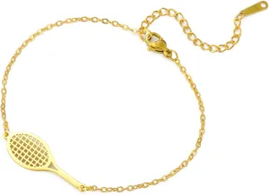 UNIFT Tennis Racket Bracelet for Women Men Stainless Steel Fashion Charms Tennis Ball Racket Bracelets Sports Jewelry for Gift Players lovers