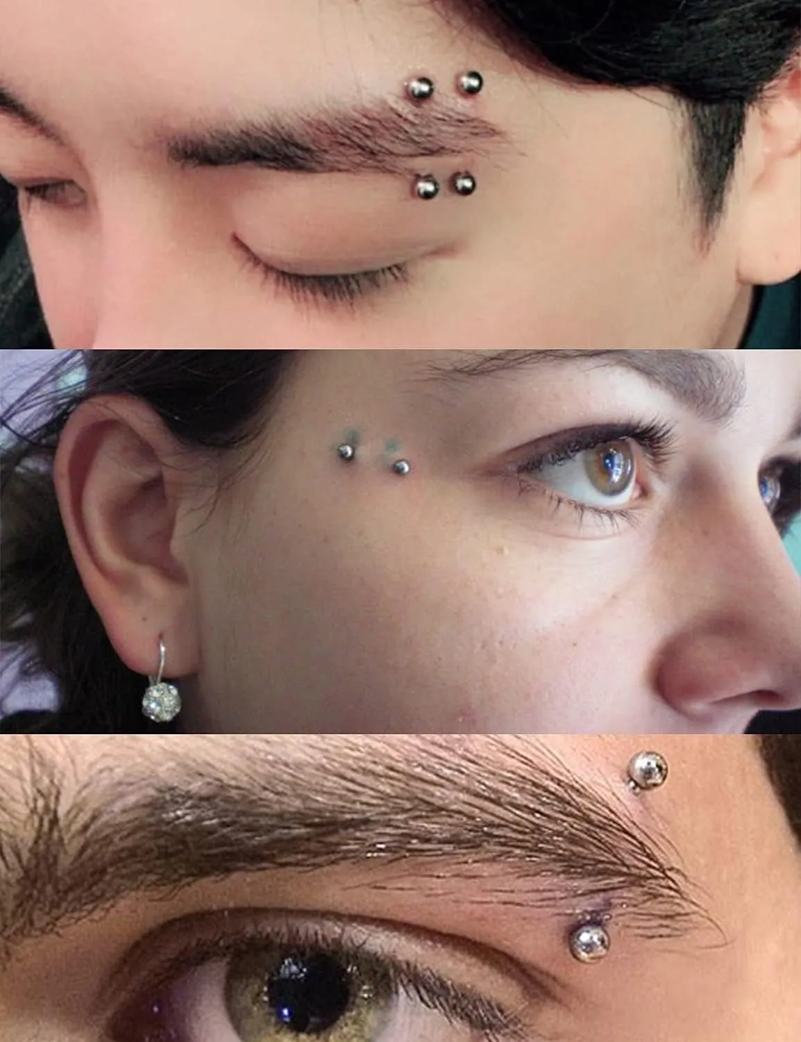 Vsnnsns 20G 16G 14G 12G Eyebrow Piercing Jewelry Surgical Steel Curved Barbell Eyebrow Ring Vertical Labret Lip Jewelry Rook Daith Earrings Piercing Jewelry for Women Men 6mm 8mm 10mm 12mm 14mm