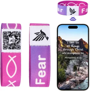 WALLFID 2 Pieces Set,Bible Verse Bracelets,Hang Loose Bands,Jesus Bracelets,Christian Bracelet,Phone Recognition,Perfect for Most Adult Men,Women (Blue,Medium)