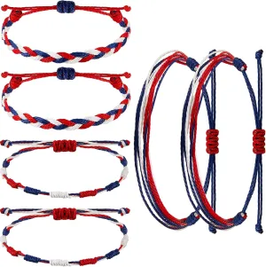WILLBOND 6 Pieces Red String Bracelets Red Cord Bracelet Adjustable Knot String Bracelet Amulet for Protection, Evil Eye and Good Luck