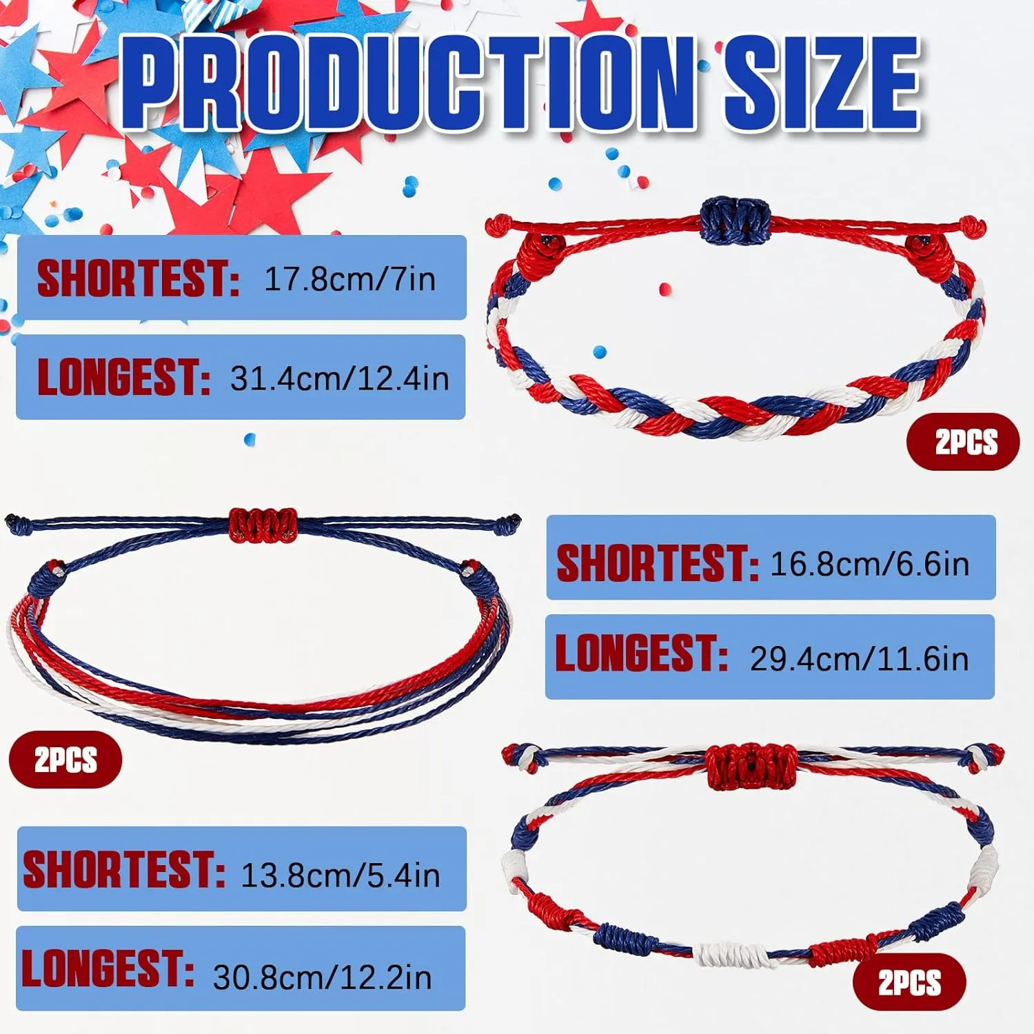 WILLBOND 6 Pieces Red String Bracelets Red Cord Bracelet Adjustable Knot String Bracelet Amulet for Protection, Evil Eye and Good Luck