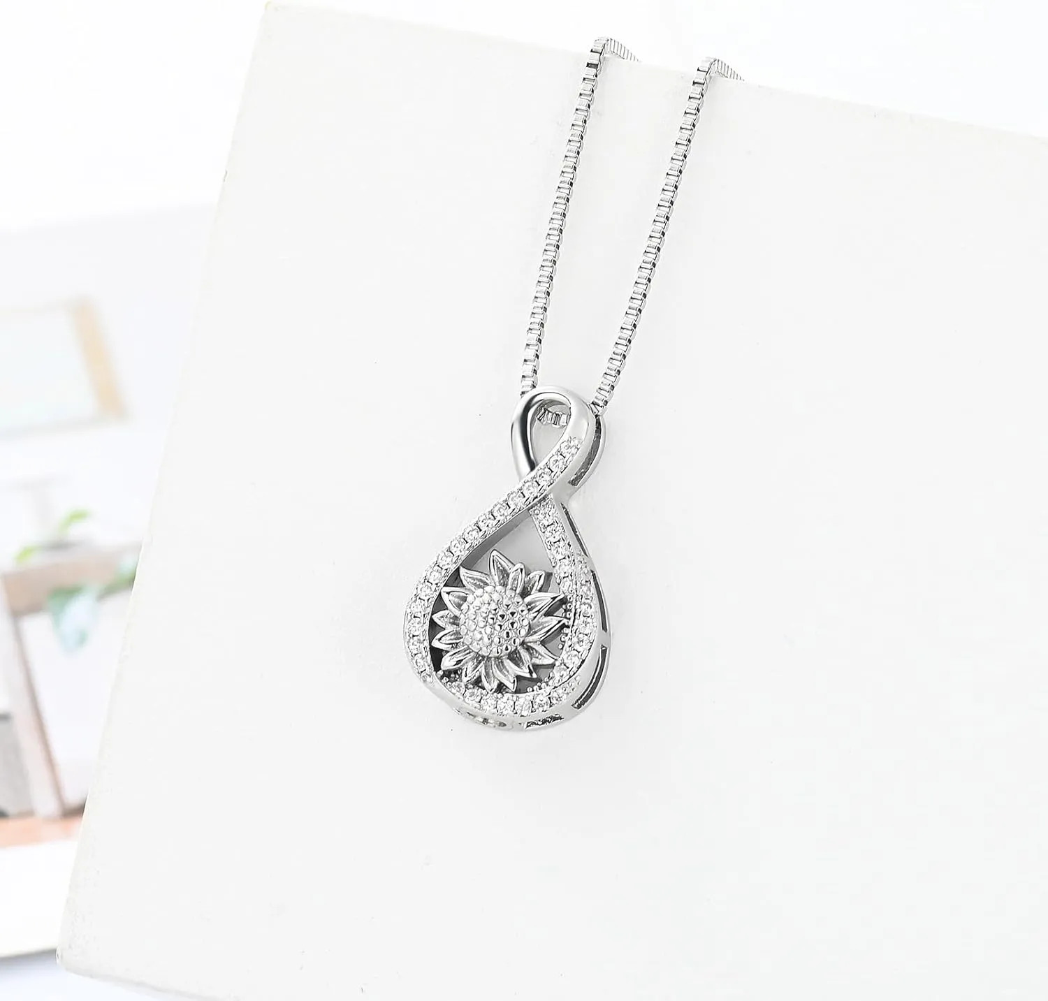 XSMZB Cremation Jewelry for Ashes Infinity Urn Necklaces for Ashes Pendant Locket Keepsake Memorial Jewelry for Urns