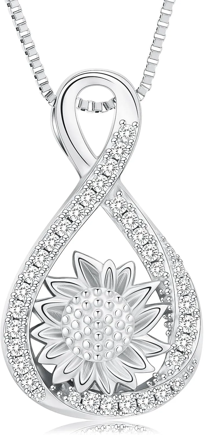 XSMZB Cremation Jewelry for Ashes Infinity Urn Necklaces for Ashes Pendant Locket Keepsake Memorial Jewelry for Urns