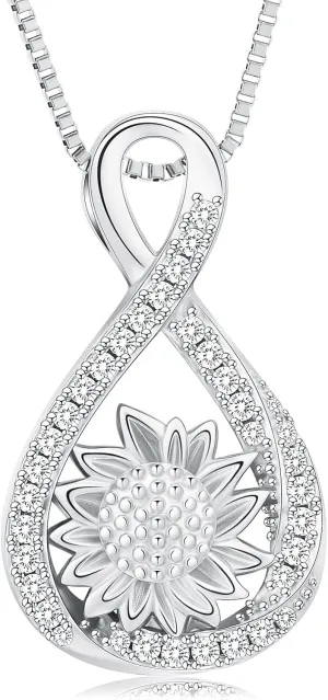 XSMZB Cremation Jewelry for Ashes Infinity Urn Necklaces for Ashes Pendant Locket Keepsake Memorial Jewelry for Urns